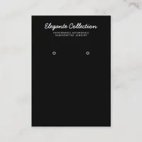 Calligraphy Black White Earring Display Business Card