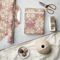 Pink Gold Christmas Pattern#4 ID1009 Wrapping Paper