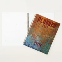 Rusty, Verdigris, Grunge Steampunk Personalized Planner