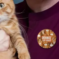 Orange cat lover Ginger cats gift Button