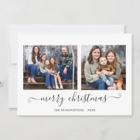 Simple Script Merry Christmas Photo Holiday