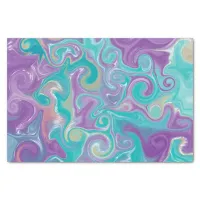 Purple, Blue, Gold and Teal swirls   Tissue Paper