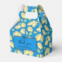 Bridal Shower Watercolor Lemon Blue Main Squeeze Favor Boxes