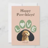 Personalized Beloved Fur Baby Paw Holiday Card