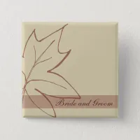 Fall Maple Leaf Wedding Button