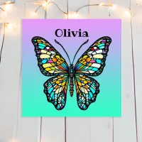 Colorful Stained Glass Butterfly Personalized Acrylic Print