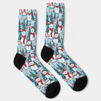 Cute Festive Christmas Snowmen Socks