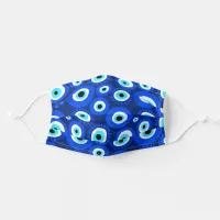 Blue Greek Eye Patterned Adult Cloth Face Mask