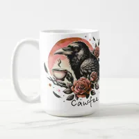 Black Bird Cawfee Funny Halloween  Coffee Mug