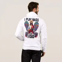 Jesus holding a bass guitar hoodie