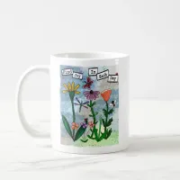 Personalized Flowers Musical Notes and Joy Artwork Coffee Mug