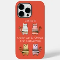 cute cats for cat lovers & coffee lovers Case-Mate iPhone case