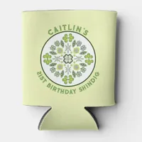 Shamrock Mandala 21st Birthday Party Can Cooler