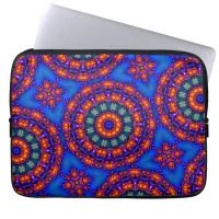 Light blue kaleidoscope laptop sleeve