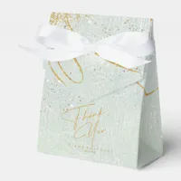 Fine Lines Gold Abstract Wedding V1 Sage ID867 Favor Boxes