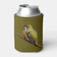 Anna's Hummingbird Sits on the Scarlet Trumpetvine Can Cooler
