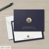 Professional Gold Logo Business Note Card