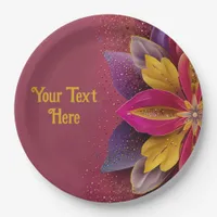 Elegant Floral Wedding  Paper Plates