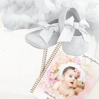 Shabby Chic Baby Girl First Year Scrapbook Album Planner