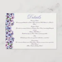 Romantic and Poetic Pastel Lilac Watercolor Enclosure Card