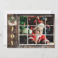 *~* Rustic PHOTO AP20  Window Christmas Party  Invitation