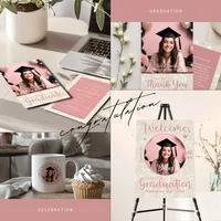 Modern Glitter Photo Graduation