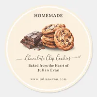 Watercolor Homemade Chocolate Chip Cookies Sticker