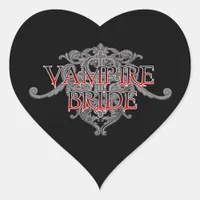 Vampire Bride Heart Sticker