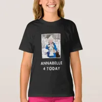 Happy Birthday Daughter Name And Photo Black T-Shirt