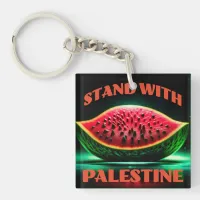 Stand with Palestine Solidarity Acrylic Keychain