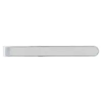 Light Grey Solid Color Background Silver Finish Tie Clip