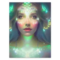 Glowing Goddess of Light Digital Fantasy Art 010 Tissue Paper