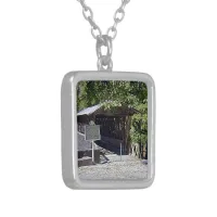 Clarkson Covered Bridge Alabama  Silver Plated Necklace