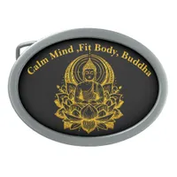 Buddha Meditating in Lotus  Belt Buckle