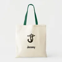 Tote Bag - Cat Letter J with Name 