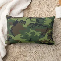 Military Green Camouflage Lumbar Pillow