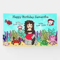 Mermaid Under the Sea Birthday Banner