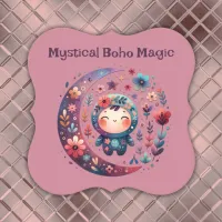 Mystical Boho Magic Maroon | Paper Coaster