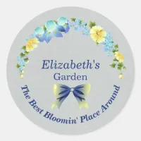 Yellow Buttercups and Blue Iris Sticker