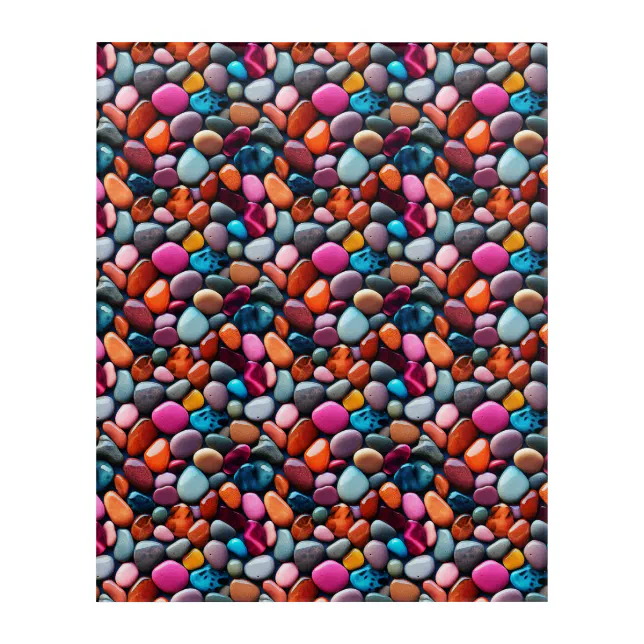 Vibrant Colorful Stones Acrylic Wall Art