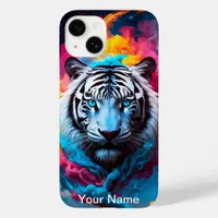 Neon Glowing Tiger mystical and ethereal  Case-Mate iPhone 14 Case