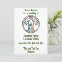 Tree of Life Stained Glass Mosaic  Invitation