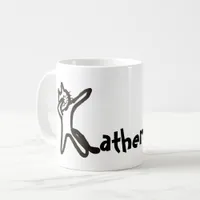 Mug - Name with Initial Cat Letter K