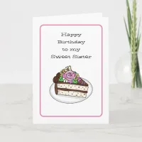 Personalized Sweet Birthday Card for Sister