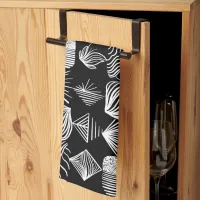 Bold Caribbean Tribal Mudcloth – Black & White,  Kitchen Towel