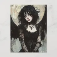 Dark Angel Fantasy Beautiful Postcard