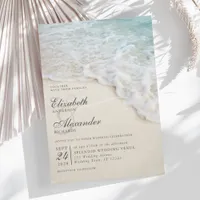 Elegant Beach Ocean Destination Wedding Invitation