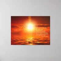 Sunset Orange Golden Sky Sea of Gold Inspiration Canvas Print