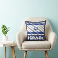 Israel Flag & Quote Patriotic Country Throw Pillow