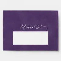 Dark Purple Eggplant Wedding Envelopes